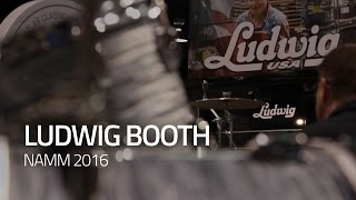 Ludwig Booth  Drumeo NAMM 2016 [upl. by Anelej762]