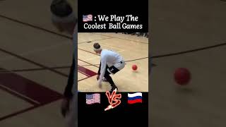 Dodgeball Sport in USA vs RUSSIA MEME shorts [upl. by Clayton]