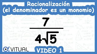 Racionalización el Denominador es un Monomio  Video 1 de 4 [upl. by Semele]