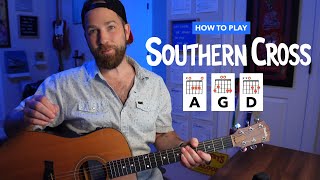 Southern Cross • Guitar Lesson Beginner amp Intermediate w Intro Tabs • Crosby Stills amp Nash [upl. by Leirbag262]