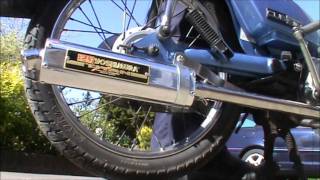 Honda C90 Yoshimura race exhaust [upl. by Faustena878]