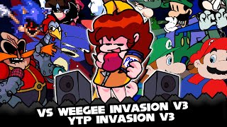 FNF  YTP Invasion V3  Vs Weegee V3 Cutscene  ModsHardGameplay [upl. by Perlie435]