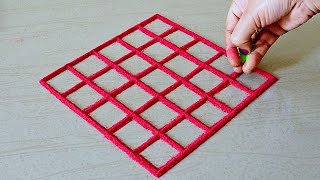 Easy Diwali Rangoli Designs  Simple Rangoli Design  Easy Kolam Designs  Easy Deepavali Rangoli [upl. by Anam]