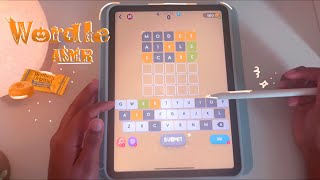 iPAD ASMR ⋆·˚  play wordle w me  hard candy sounds amp whispering [upl. by Soisinoid]