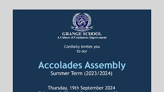 Accolades Assembly  Summer Term 20232024 Session [upl. by Eilatam269]