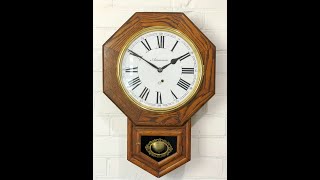 Antique ANSONIA Drop Dial Octagon SILENT Wall Clock  Item 2040  Adelaide Clocks [upl. by Terle]