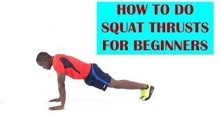 How to Do Squat Thrusts for Beginners  Full Body Exercise [upl. by An]