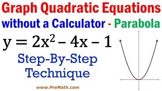 Graph Quadratic Equations without a Calculator  StepByStep Approach [upl. by Jezabella]