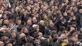 Manifestation dextrême droite à Hanovre [upl. by Sone]