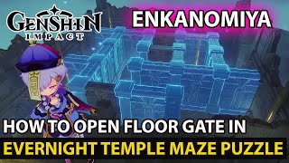 Genshin Impact  How To Solve Evernight Temple Maze Puzzle In Enkanomiya To Open Floor Gate Guide [upl. by Ehcnalb]