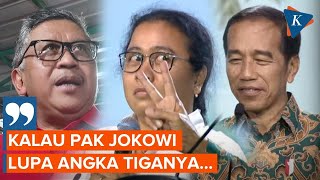 Kelakar Hasto soal Jokowi Tak Pose Tiga Jari Saat Tes Warga Hafalan Pancasila [upl. by Kenta260]