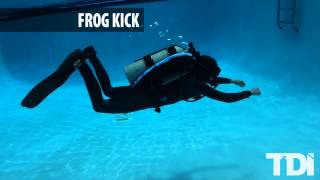 SDITDI Scuba Diving Finning Techniques  Frog Kick [upl. by Weasner]