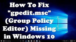 🔥 Enable Group Policy Editor Gpeditmsc in Windows 10 Home Edition with PowerShell [upl. by Ellehcram]