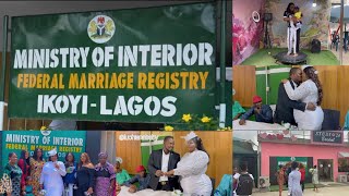 UNEDITED VIDEO OF IKOYI RE￼GISTRY  EVERYTHING CIVIL WEDDING  GETTING MARRIED IN IKOYI REGISTRY [upl. by Power807]