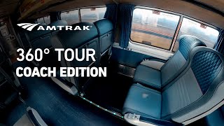 360° Tour of Amtraks Coach Class [upl. by Aihsa]