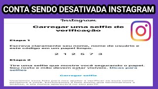 CARREGAR UMA SELFIE DE VERIFICAÇÃO INSTAGRAM SOLUÇÃO PASSO A PASSO [upl. by Geithner892]