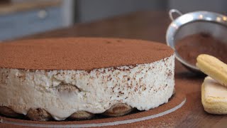 Εύκολο Τιραμισού ΧΩΡΙΣ ΑΥΓΑ σε λίγα λεπτά  Eggless Tiramisu Recipe [upl. by Lamonica470]