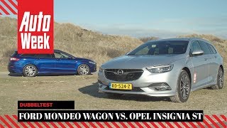 Ford Mondeo Wagon vs Opel Insignia ST  AutoWeek Dubbeltest  English subtitles [upl. by Batista577]