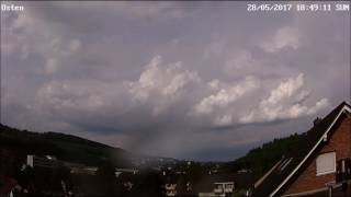 Thunderstorm  developing Cumulonimbus timelapse 28052017 [upl. by Anoyek]