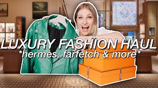 HUGE Luxury Fashion Haul Hermes FARFETCH Soia amp Kyo Kate Spade amp more 𝕜𝕣𝕚𝕤𝕥𝕚𝕟𝕒 𝕓𝕣𝕒𝕝𝕪 [upl. by Karalee]