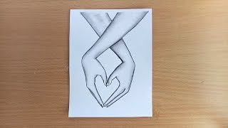 How to draw Lovely Hands with pencil sketch [upl. by Essilrahc935]