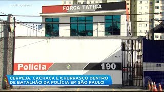 Corregedoria da PM flagra churrasco promovido por policiais em Batalhão da Força Tática [upl. by Yznil326]