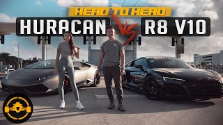 Head to Head LAMBORGHINI HURACAN VERSUS AUDI R8  Updated Review 2023 [upl. by Iives]