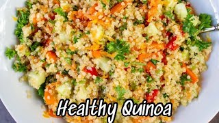 Vegetable Quinoa Recipe Indian Style Quinoa Healthy Quinoa Bowl Plant Based Weight Loss Recipe [upl. by Suirad]