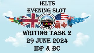 29 June 2024 IELTS  Writing Task 2  Academic  Exam Review  INDIA [upl. by Conal]