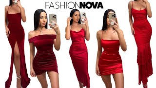 VALENTINES DAY OUTFITS  FASHION NOVA HAUL fashionnova [upl. by Bleier]