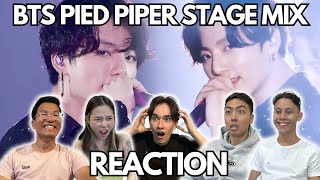 BTS PIED PIPER STAGE MIX REACTION [upl. by Nnaylime]