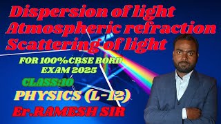 L12 LIGHT PRISM DISPERSION OF LIGHT ATMOSPHERIC REFRACTION SCATTERING OF LIGHT CLASS10CBSE📈 [upl. by Eiramlirpa]