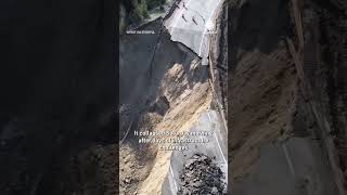 Before amp After Teton Pass Wyoming Landslide amp Highway Collapse [upl. by Acillegna935]