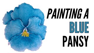 How To Paint A Pansy With Inktense In Blue [upl. by Pavior]