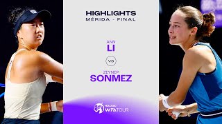 Ann Li vs Zeynep Sonmez  2024 Mérida Final  WTA Match Highlights [upl. by Aihsakal]