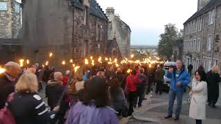 Bloody Scotland Torchlight Procession Stirling 4K [upl. by Arodasi]