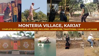 Monteria Village Karjat Village Life Experience Near Mumbai One Day Picnic Adventure amp Activities [upl. by Adnerak]