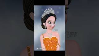 Anna glowup as a beauty queen annafrozen beautyqueen glowup transformation dressup art disney [upl. by Malka]