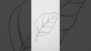 how to draw a leaf easy 🌿🍀leaf drawing 🌿🍀 পাতা আঁকা drawing trending shorts art viralvideo [upl. by Ignazio169]