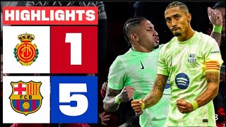 MALLORCA 1 vs 5 FC BARCELONA  LALIGA 202425 124 Match Highlights [upl. by Holli]