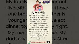 English Story  My Family Life  Learn English Through Story [upl. by Knobloch]