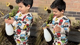 Shaurya learning new Things in the Kitchen Garden 🪴I The Sangwan Family Vlogs [upl. by Sumetra]