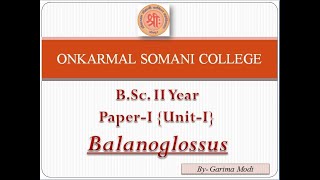 Lt2 Classification amp External Morphology of Balanoglossus  Zoology Paper1 BScII Yr [upl. by Kirstin]