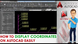 How To Display Coordinates On Auto CAD Drawings [upl. by Sicnarf]