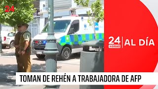 Hombre armado con cuchillo ingresa y toma de rehén a trabajadora de AFP Provida en Las Condes [upl. by Mahmoud]