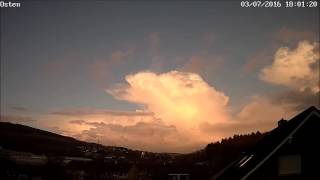 Cumulonimbus timelapse 07032016 [upl. by Jacynth]