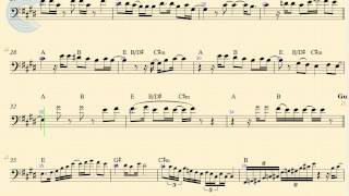 Trombone  Santeria  Sublime  Sheet Music Chords and Vocals [upl. by Raychel]