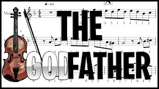 THE GOD FATHER partitura violino partitura violín  violin sheet  easy violin sheet  NINO ROTA [upl. by Mosby]