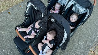 4 min stroller unboxing amp a stroll in it [upl. by Ahsed]