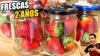 🍓Mantengo las FRESAS FRESCAS por 2 AÑOS 💡 TIPS para tus fresas de invierno siempre a mano [upl. by Adliwa]